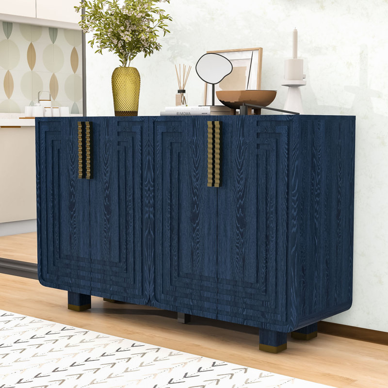 Buffet rétro avec tablettes réglables, Marine antique