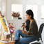 Chaise de dessinateur en maille mid Deana