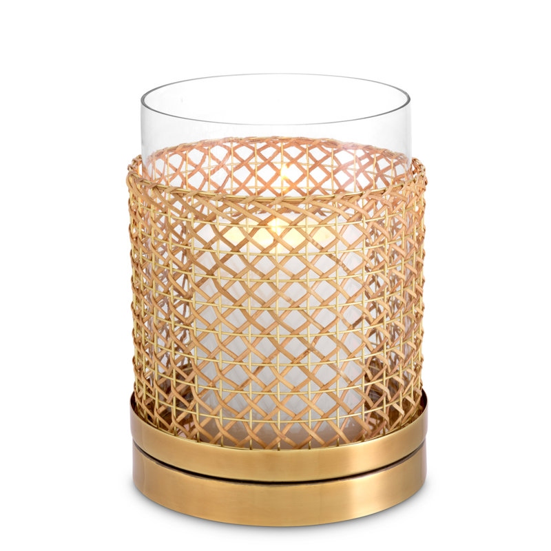 Zimmerman Hurricane Candle Holder, 9.06" H x 7.09" W x 7.09" D
