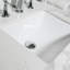 Lavabo rectangulaire encastré en céramique avec 3 trous de robinet