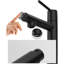 Robinet moderne noir mat à double fonction pour salle de bain et téléviseur