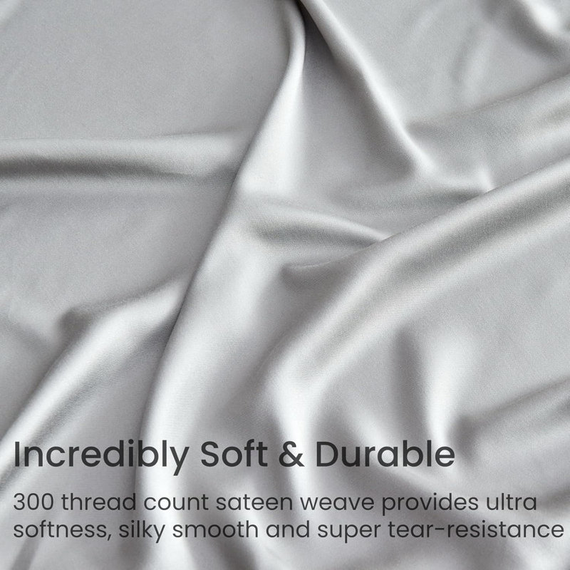 Ensemble de draps pour très grand lit en rayonne de bambou 6 pièces, 6 pièces