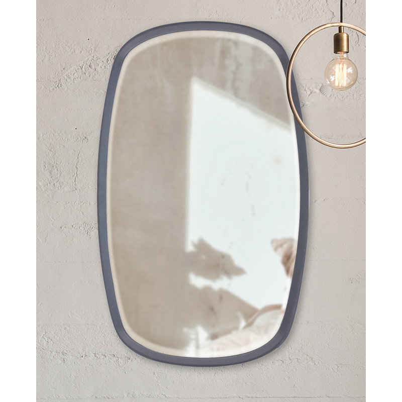 Zaleski Wood Flat Wall Mirror, 35" x 22"