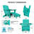 Firepit Chairs Wood Texture Foldable Adirondack Chair With Ottoman-692808111