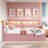 Upholstered Platform Bed with USB Ports, LED Belt and Trundle Shorifa-2084926176