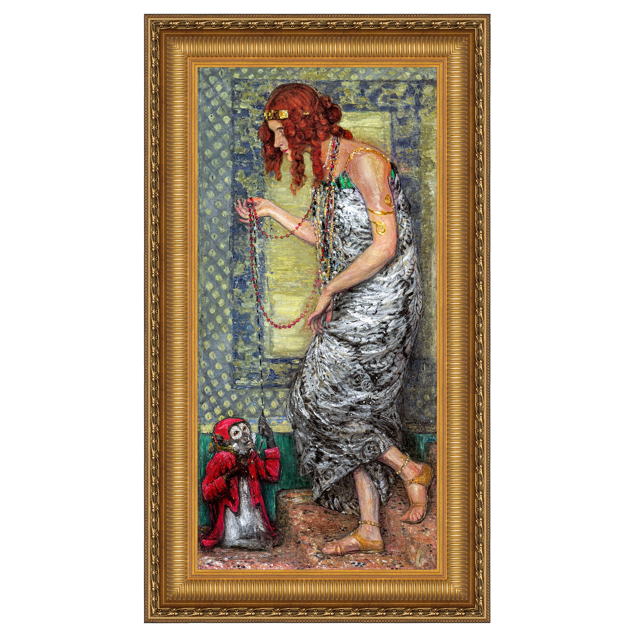 Design Toscano Princess with a Monkey, 1913 Framed Print on Canvas ...