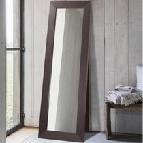 BALAJI FURNITURE 5.5 Feet Full Length Floor Cheval Mirror with Rotating  Stand, Wooden Space Saving Tall Dressing Big Display Mirror for Bedroom 