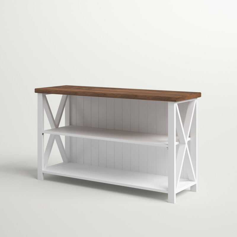 Halima 52" Solid Wood Console Table, White