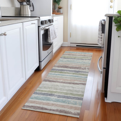 Machine Washable Indoor/Outdoor Chayden ACN1019 Beige Rug