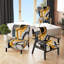 Fauteuil rembourré gris et jaune Kycia-1983116281