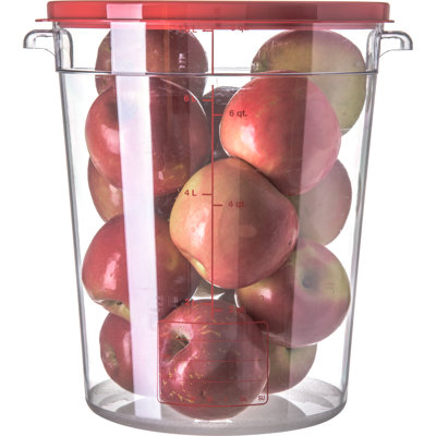 Carlisle Food Service Products 2 Gallons Circle Plastic Food Storage Container