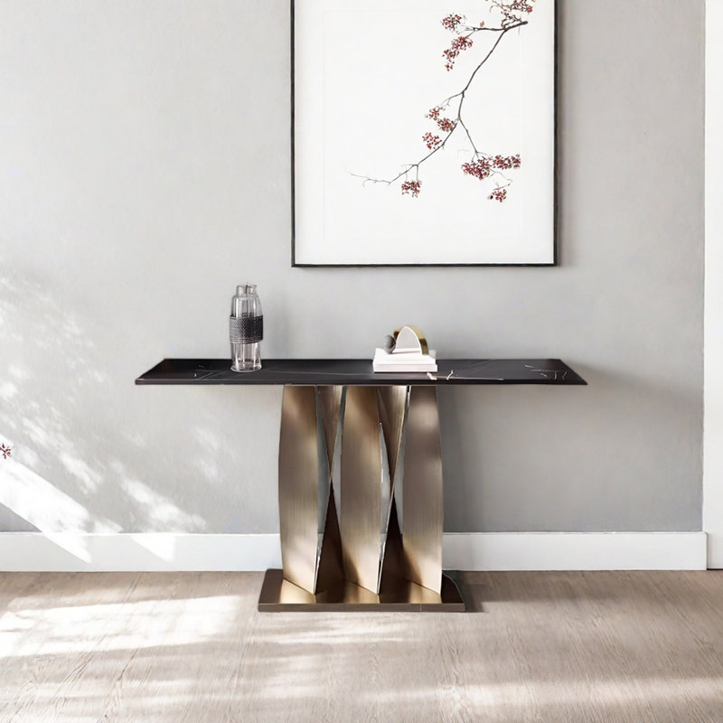 Console Modern Minimalist Luxury, Noir, H 33,46 po x l 55,12 po x P 15,75 po