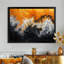 Orange orange abstrait noir liquide rivière I - encre liquide abstrait-1984789087-1984789062