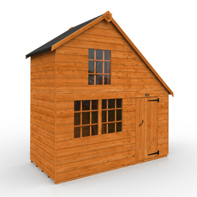 Tigercub Tiger Sheds 253.4cm W x 127.4cm D Outdoor Solid Wood Playhouse