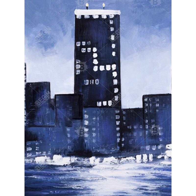 Marine marine - toile de construction de villes pour la décoration intérieure