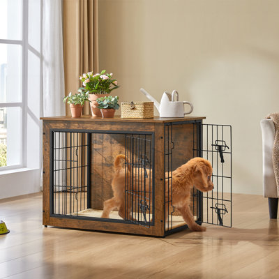 Dog Crate Furniture with 2 Doors