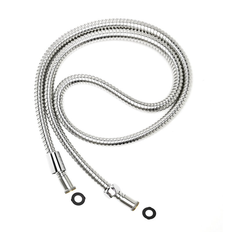 Tuyau de douche extra long et flexible Ana Bath avec 2 écrous en laiton anti-torsion, H 96 po x l 8 po. X P 0,8 po