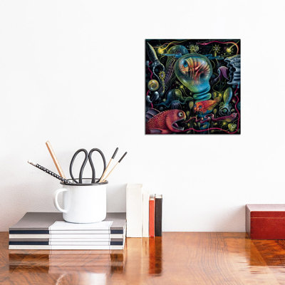 Creatures Of A Luminescent Ocean by R.S. Connett - No Frame Print on Canvas