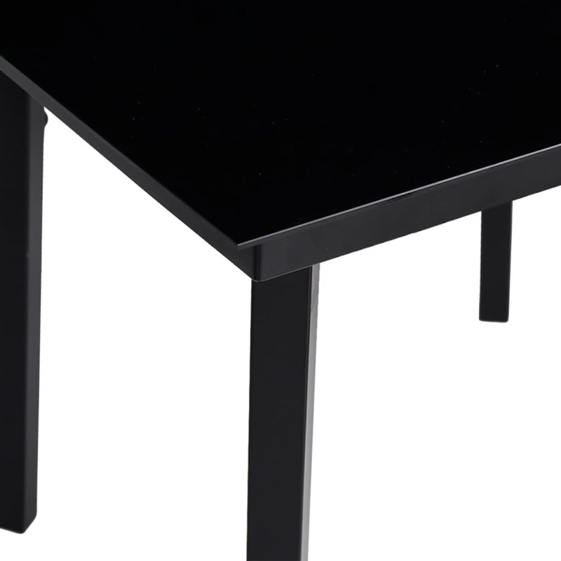  Garden Dining Set Black, Cream White