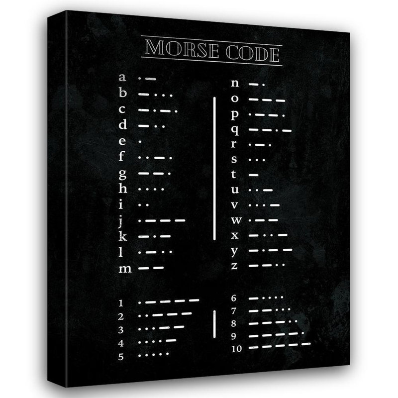 Lark Manor Villa, Mlli Gallery Wrapped Canvas Art Titled: Morse Code Open, H 47 po x l 36 po