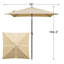 Parasol de marché carré 6,5 pi Tempo-1259515615