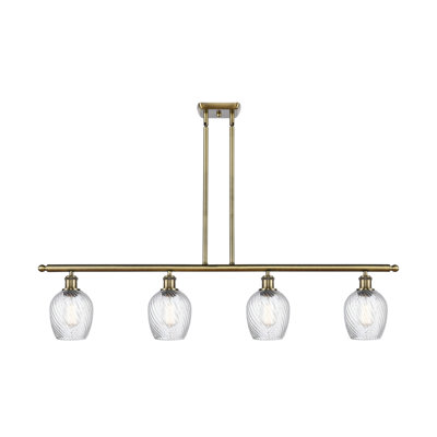 Luminaire suspendu pour îlot de cuisine 4 lumières linéaires Gayla