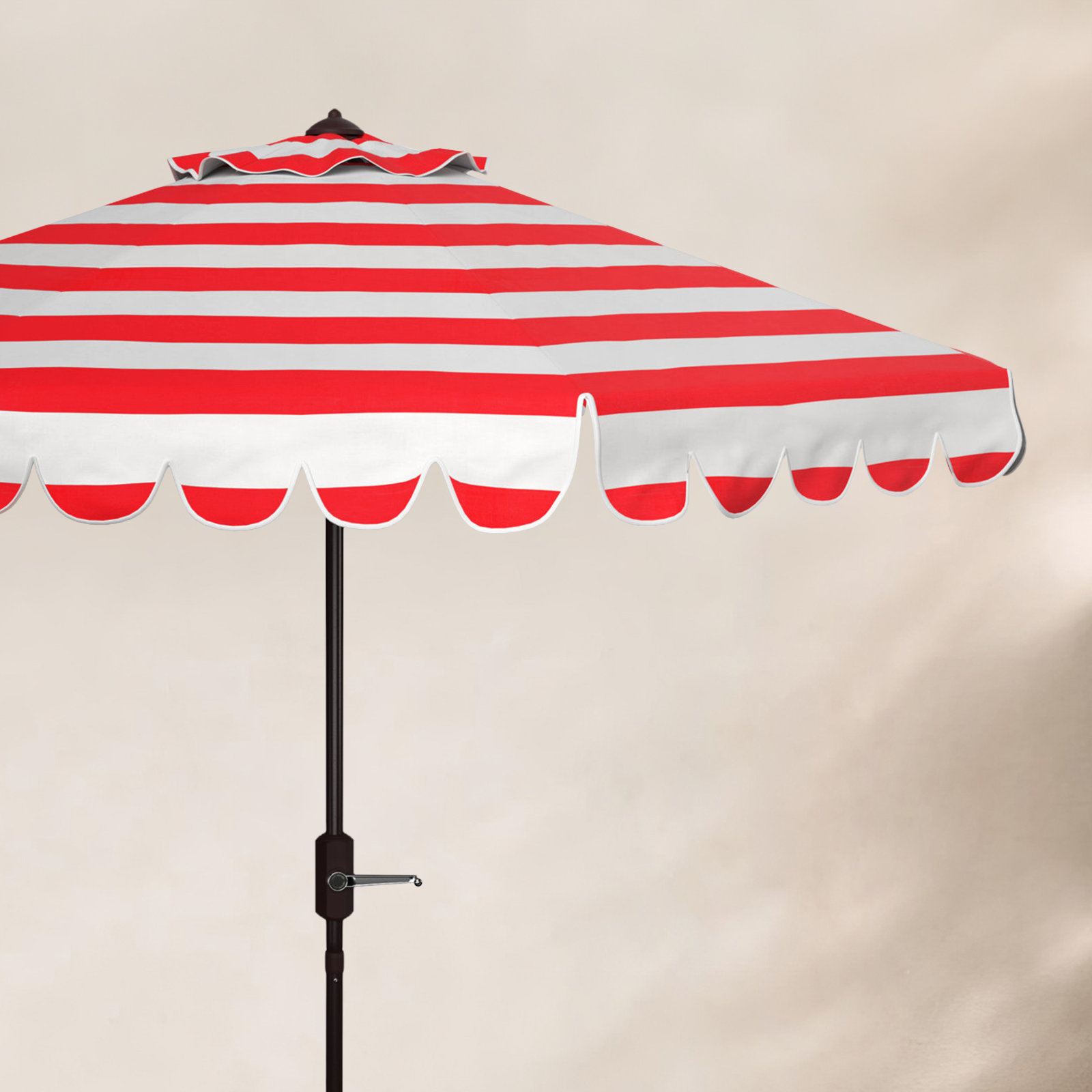 Natalee 8.4' Market Umbrella, Red/White