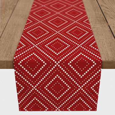 Auric Rectangle Geometric Polyester Table Runner