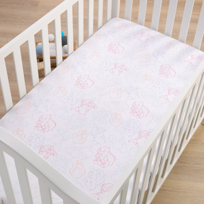 NoJo Disney Dumbo Blue Nursery Fitted Crib Sheet