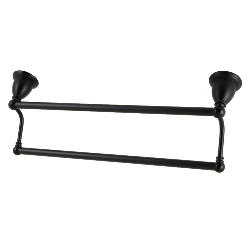 Porte-serviettes mural double Heritage 18 po, Noir mat