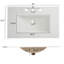 Meuble-lavabo de 30 po avec comptoir en céramique lustrée et lavabo, système de tiroir biseauté à 45 ° avec structure blanche, glissière à fermeture douce-1274073700