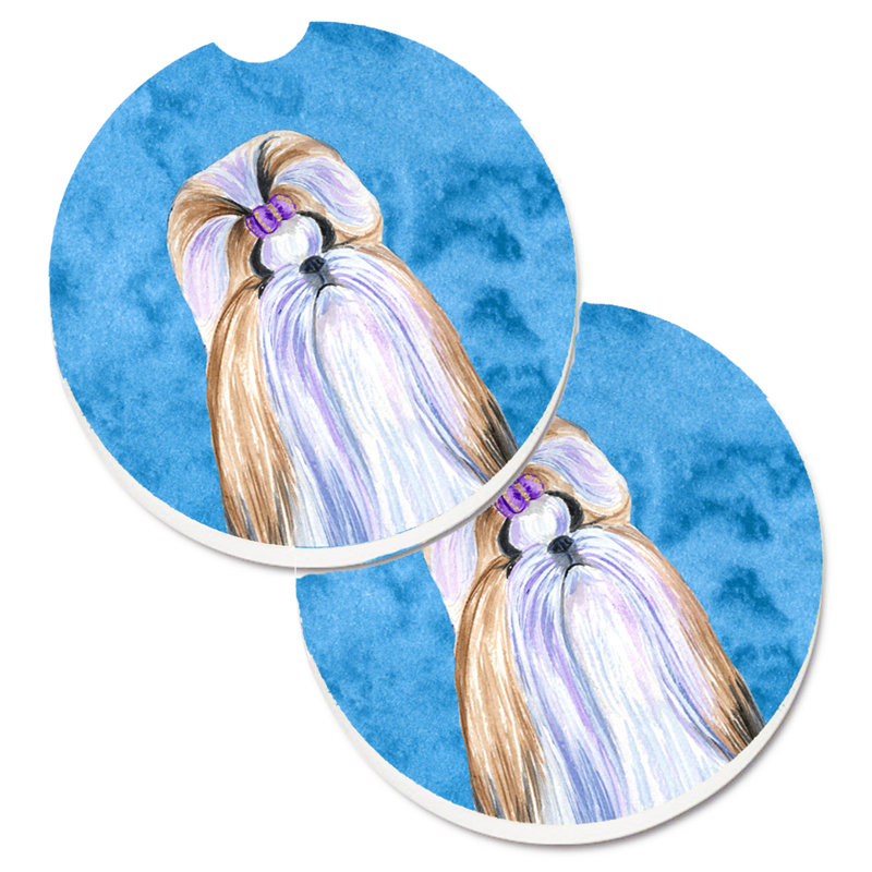 Sous-verre barbu collie voiture, Shih Tzu