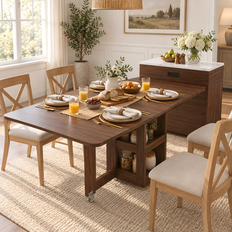 41-Inch Foldable Dining Table, Extendable Dining Table,2-4 People