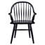 Chaises de salle à manger en bois massif avec accoudoirs de 24 po de large Hughes Hughes-107417473