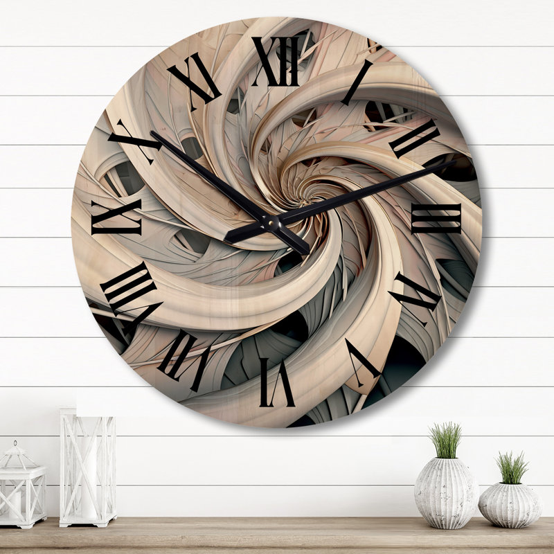 Horloge murale en bois massif Kentrel, Grand
