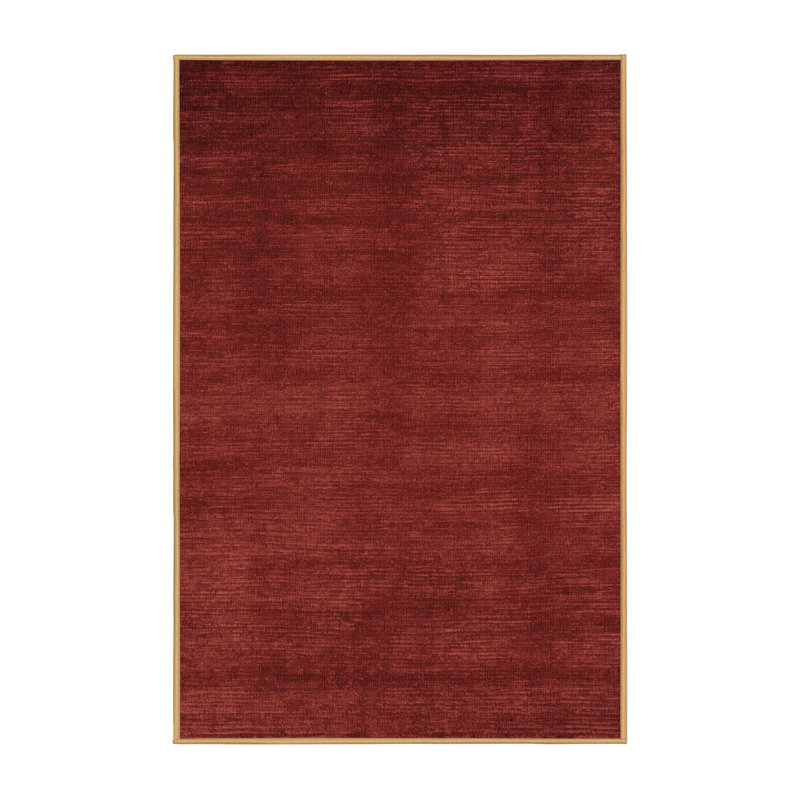 Tapis brun uni lavable à la machine, Rectangulaire 2 pi x 3 pi