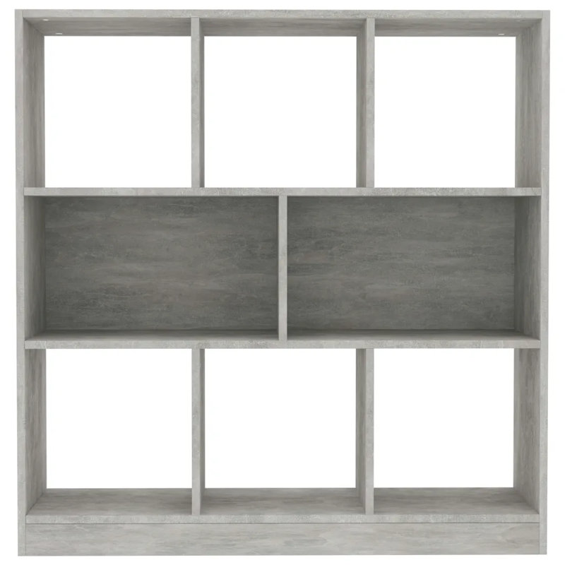 Katara 100cm H x 97.5cm W Standard Bookcase, Concrete Grey