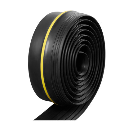 12 ft. Universal Garage Door Threshold Seal Strip with Adhesive - Black PVC Weatherproof Bottom Seal
