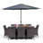 Karcher 8 Seater Dining Set with Cushions and Parasol