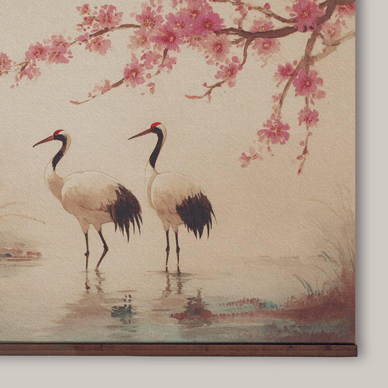 Tapisserie japonaise, H 45 po x l 73 po