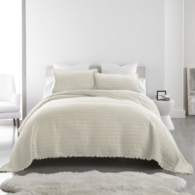 Cotton Quilted Solid Colour Quilt Set