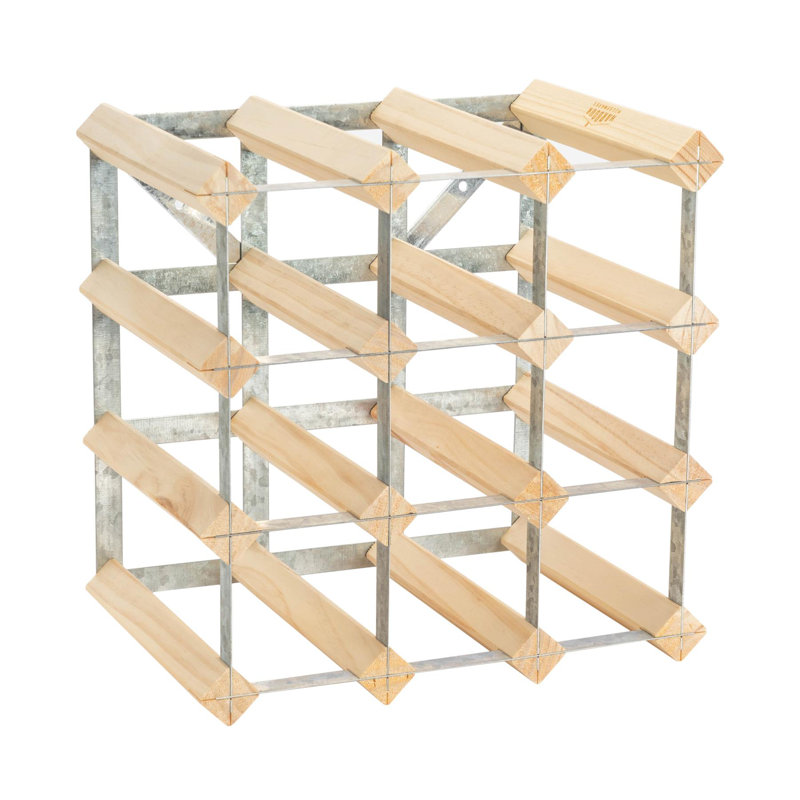 Solid Wood Floor Wine Bottle Rack, Natural