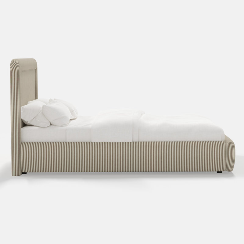 Stoffer Home x Cloth and Co. Marisa Bed, Full, Jane Stripe Burlap