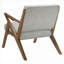 Fauteuil en tissu massif classique gris Mid-Century-730848608