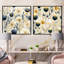 Gregoire - Ensemble de 2 collages carrés botaniques abstraits-101855776-101855774