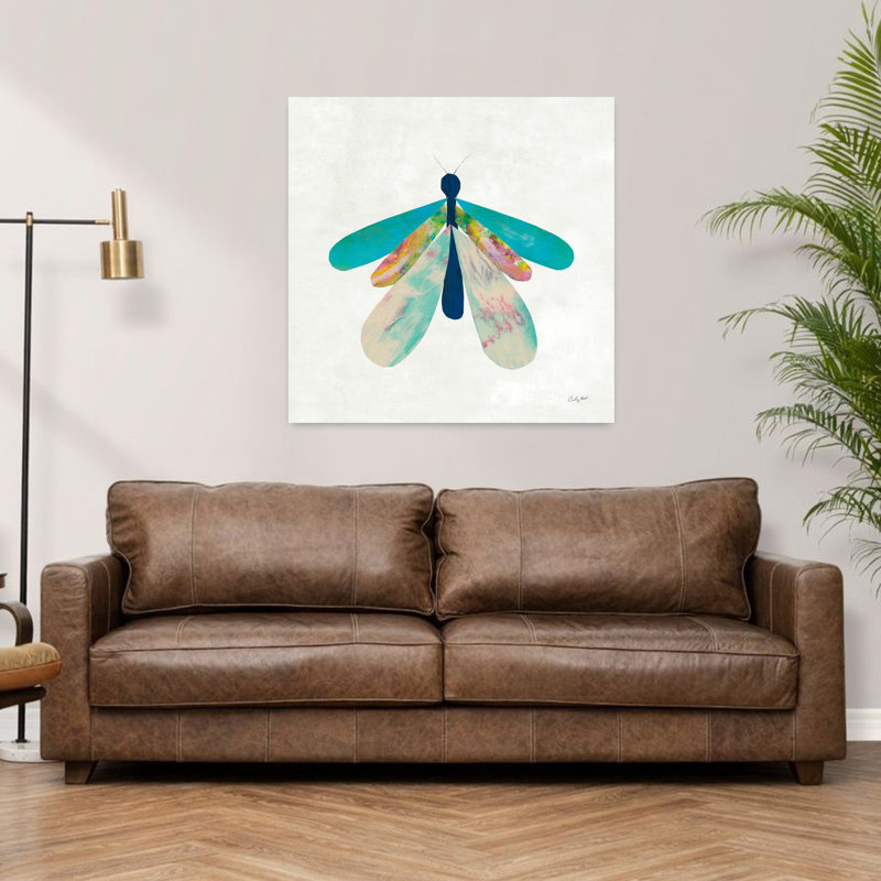 Collage insectes V, papillon contemporain, H 36 po x l 36 po