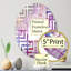 Miroir décoratif lilas à motifs abstraits I - Maze MIR105937 O-95184318