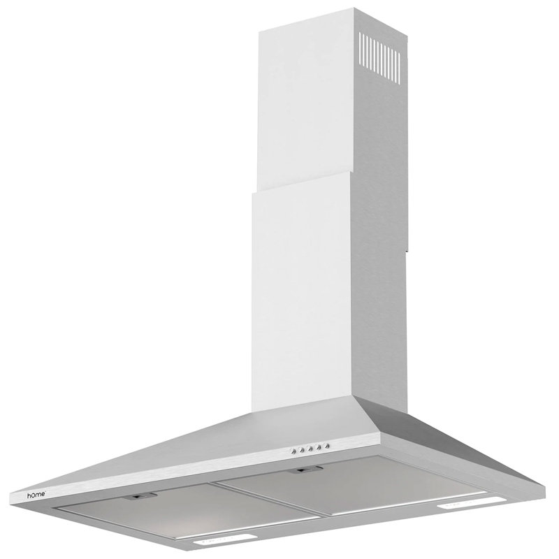HOmeLabs 30" Stainless Steel 300 CFM Ductless (Non-Vented) Wall Range Hood with Mesh Filter