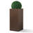 Dorina Acacia Metal Square Planter Boxes (Set of 2)-1095170868