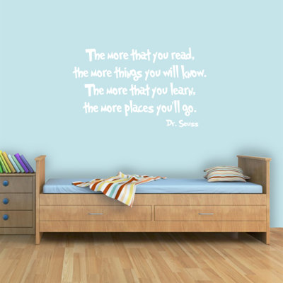 Adhésif décoratif « the more you read » more things you seuss